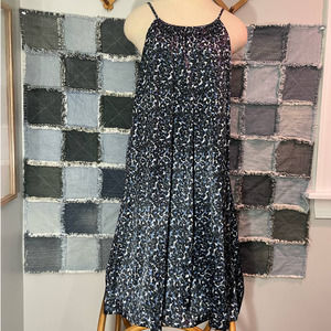 Blue Speckled Slip Dress